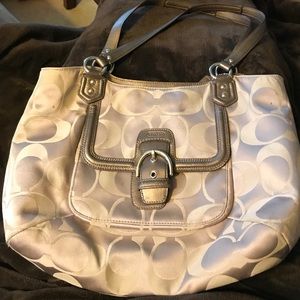 Coach Gold & Bronze Satchel